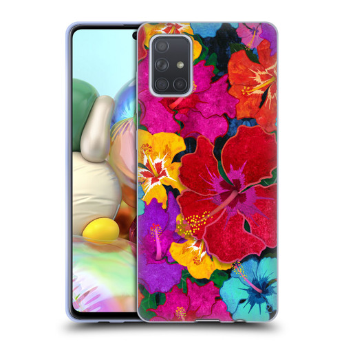 Suzan Lind Colours & Patterns Tropical Hibiscus Soft Gel Case for Samsung Galaxy A71 (2019)