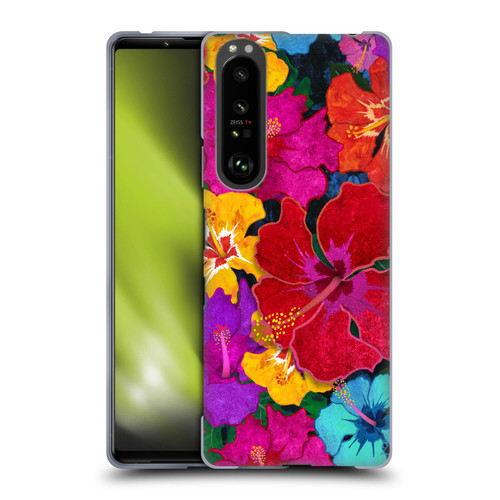 Suzan Lind Colours & Patterns Tropical Hibiscus Soft Gel Case for Sony Xperia 1 III