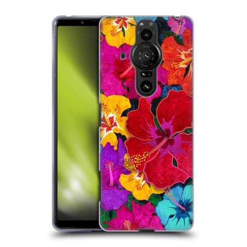 Suzan Lind Colours & Patterns Tropical Hibiscus Soft Gel Case for Sony Xperia Pro-I