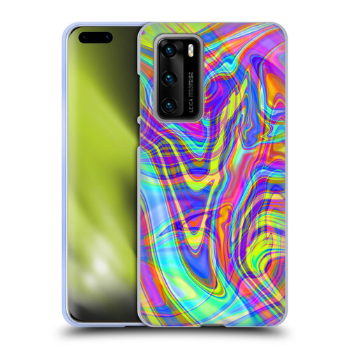 Suzan Lind Marble Illusion Rainbow Soft Gel Case for Huawei P40 5G