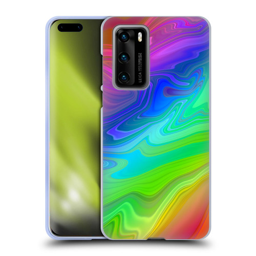 Suzan Lind Marble Rainbow Soft Gel Case for Huawei P40 5G