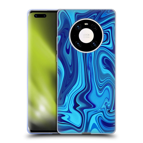 Suzan Lind Marble Blue Soft Gel Case for Huawei Mate 40 Pro 5G