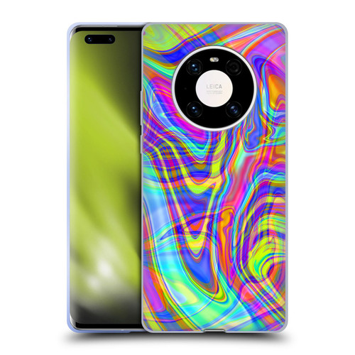 Suzan Lind Marble Illusion Rainbow Soft Gel Case for Huawei Mate 40 Pro 5G
