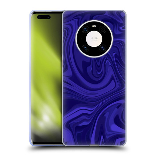Suzan Lind Marble Indigo Soft Gel Case for Huawei Mate 40 Pro 5G