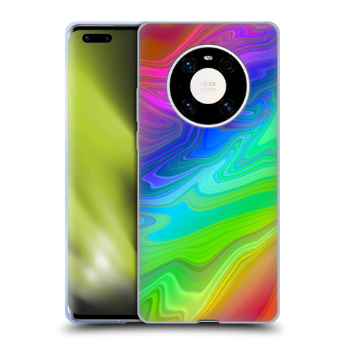 Suzan Lind Marble Rainbow Soft Gel Case for Huawei Mate 40 Pro 5G