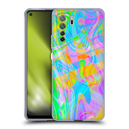 Suzan Lind Marble Abstract Rainbow Soft Gel Case for Huawei Nova 7 SE/P40 Lite 5G