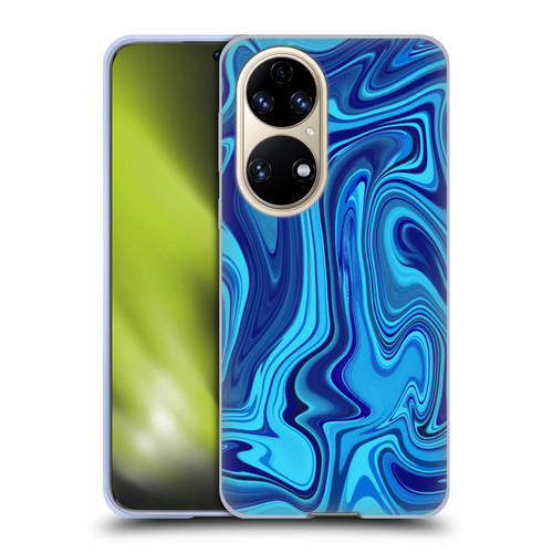 Suzan Lind Marble Blue Soft Gel Case for Huawei P50