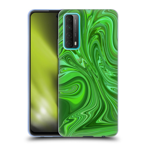 Suzan Lind Marble Emerald Green Soft Gel Case for Huawei P Smart (2021)