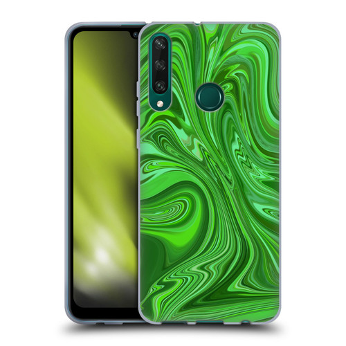 Suzan Lind Marble Emerald Green Soft Gel Case for Huawei Y6p