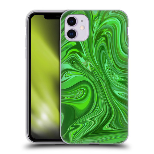 Suzan Lind Marble Emerald Green Soft Gel Case for Apple iPhone 11