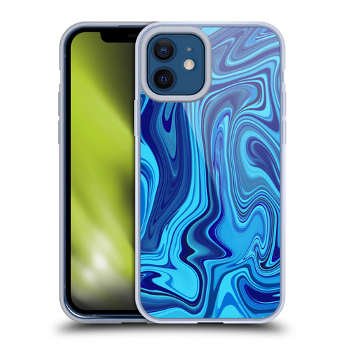 Suzan Lind Marble Blue Soft Gel Case for Apple iPhone 12 / iPhone 12 Pro