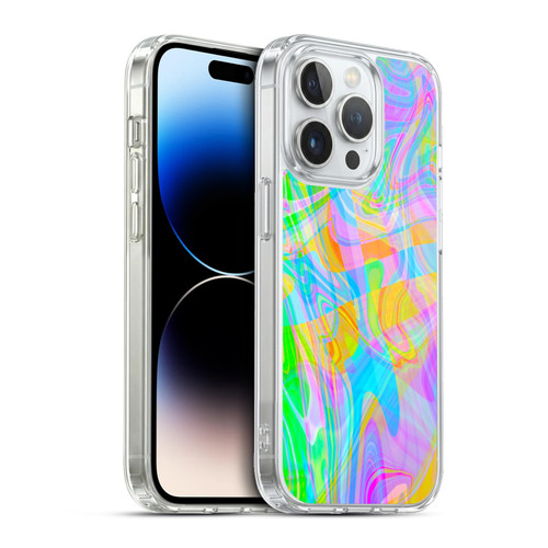 Suzan Lind Marble Abstract Rainbow Soft Gel Case for Apple iPhone 13 Pro & MagSafe