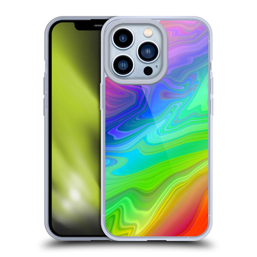 Suzan Lind Marble Rainbow Soft Gel Case for Apple iPhone 13 Pro