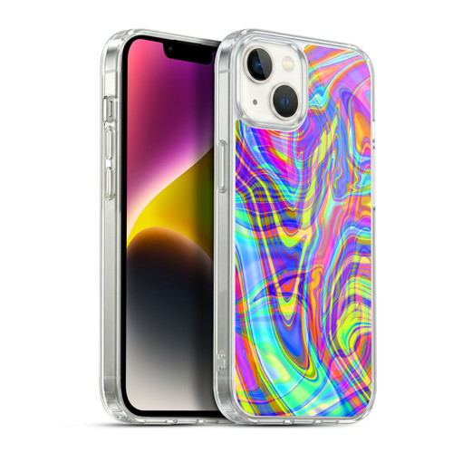 Suzan Lind Marble Illusion Rainbow Soft Gel Case for Apple iPhone 14 Plus & MagSafe