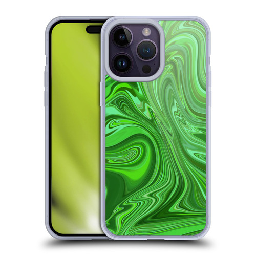 Suzan Lind Marble Emerald Green Soft Gel Case for Apple iPhone 14 Pro Max