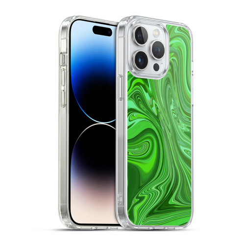 Suzan Lind Marble Emerald Green Soft Gel Case for Apple iPhone 14 Pro Max & MagSafe
