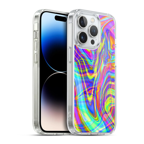 Suzan Lind Marble Illusion Rainbow Soft Gel Case for Apple iPhone 14 Pro & MagSafe