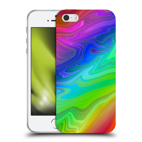 Suzan Lind Marble Rainbow Soft Gel Case for Apple iPhone 5 / 5s / iPhone SE 2016