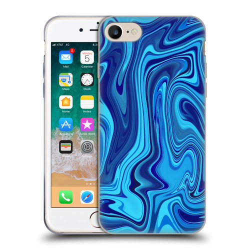 Suzan Lind Marble Blue Soft Gel Case for Apple iPhone 7 / 8 / SE 2020 & 2022
