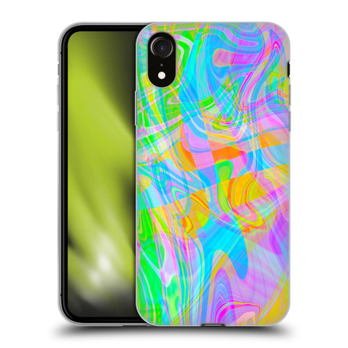 Suzan Lind Marble Abstract Rainbow Soft Gel Case for Apple iPhone XR