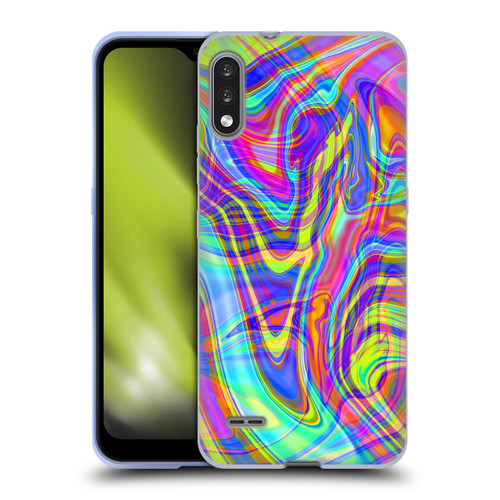 Suzan Lind Marble Illusion Rainbow Soft Gel Case for LG K22