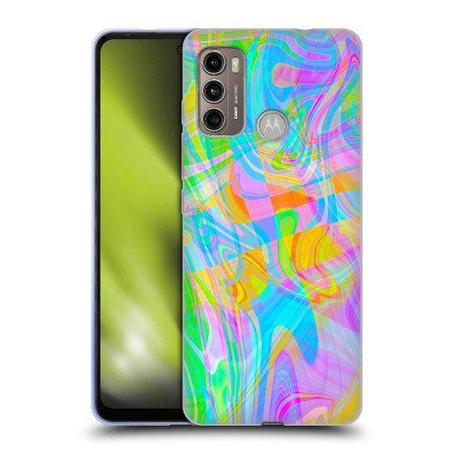 Suzan Lind Marble Abstract Rainbow Soft Gel Case for Motorola Moto G60 / Moto G40 Fusion