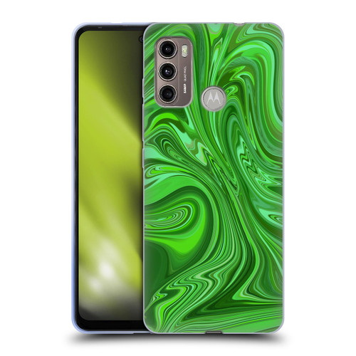 Suzan Lind Marble Emerald Green Soft Gel Case for Motorola Moto G60 / Moto G40 Fusion