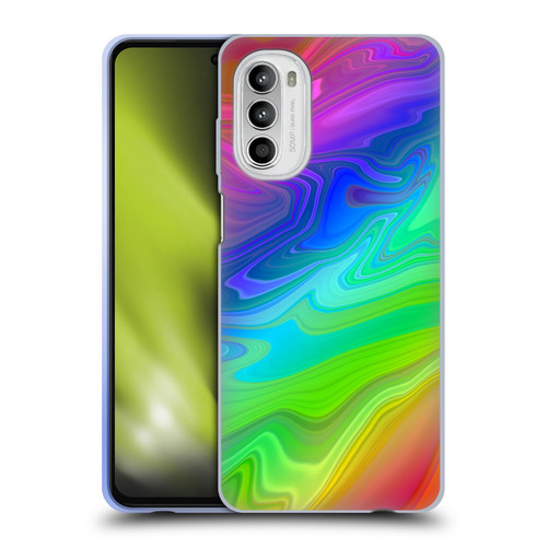 Suzan Lind Marble Rainbow Soft Gel Case for Motorola Moto G52