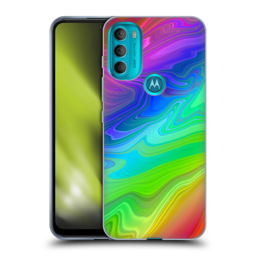 Suzan Lind Marble Rainbow Soft Gel Case for Motorola Moto G71 5G