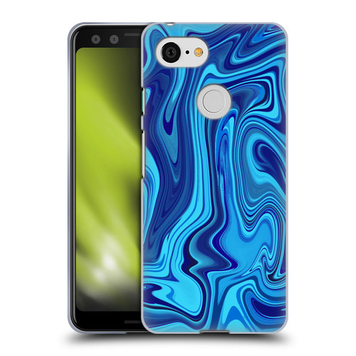 Suzan Lind Marble Blue Soft Gel Case for Google Pixel 3