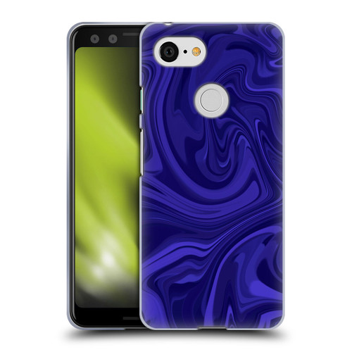 Suzan Lind Marble Indigo Soft Gel Case for Google Pixel 3