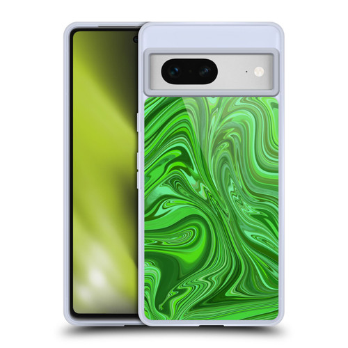 Suzan Lind Marble Emerald Green Soft Gel Case for Google Pixel 7