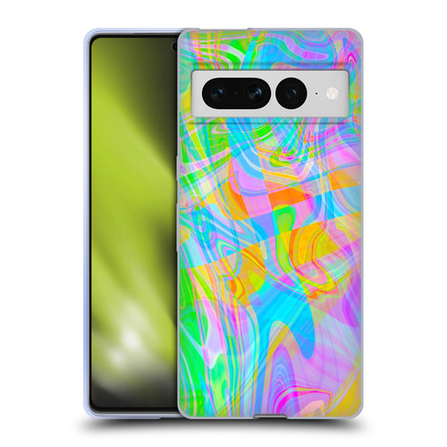Suzan Lind Marble Abstract Rainbow Soft Gel Case for Google Pixel 7 Pro