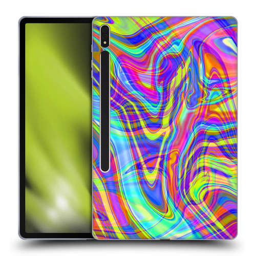 Suzan Lind Marble Illusion Rainbow Soft Gel Case for Samsung Galaxy Tab S8 Plus