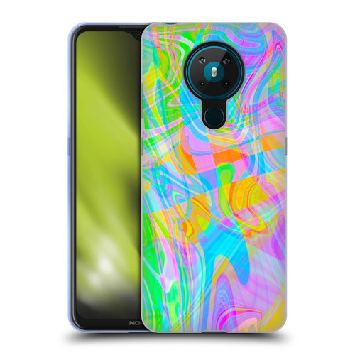 Suzan Lind Marble Abstract Rainbow Soft Gel Case for Nokia 5.3