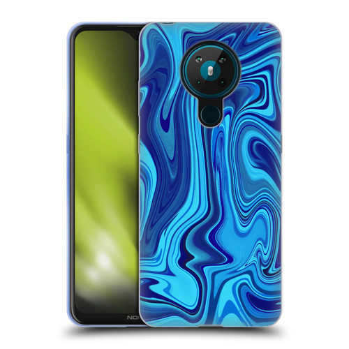 Suzan Lind Marble Blue Soft Gel Case for Nokia 5.3