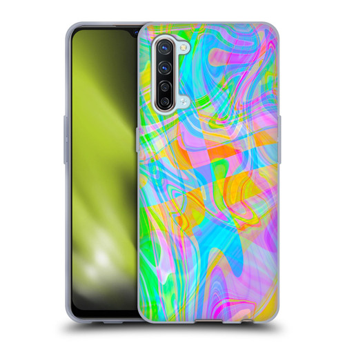 Suzan Lind Marble Abstract Rainbow Soft Gel Case for OPPO Find X2 Lite 5G
