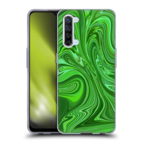 Suzan Lind Marble Emerald Green Soft Gel Case for OPPO Find X2 Lite 5G