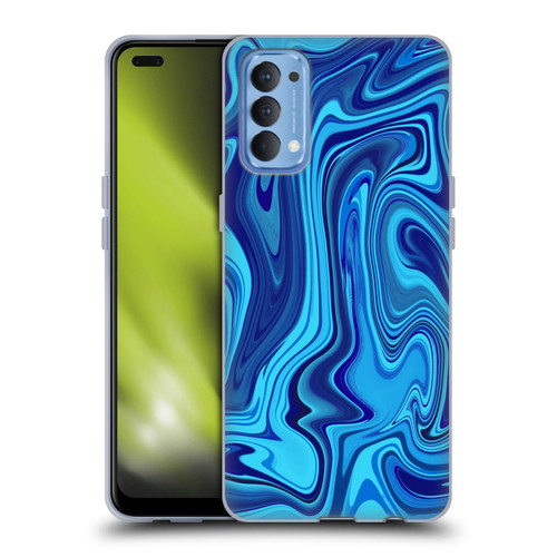 Suzan Lind Marble Blue Soft Gel Case for OPPO Reno 4 5G