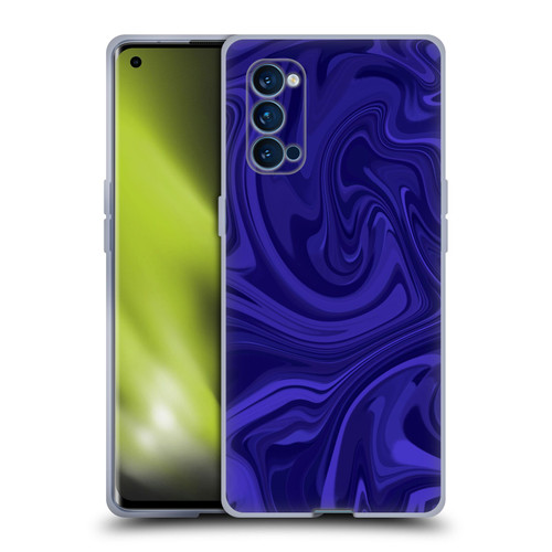 Suzan Lind Marble Indigo Soft Gel Case for OPPO Reno 4 Pro 5G