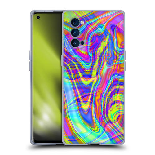 Suzan Lind Marble Illusion Rainbow Soft Gel Case for OPPO Reno 4 Pro 5G