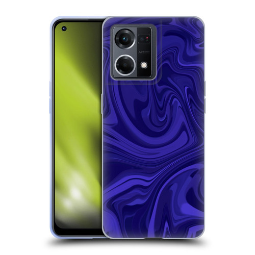 Suzan Lind Marble Indigo Soft Gel Case for OPPO Reno8 4G