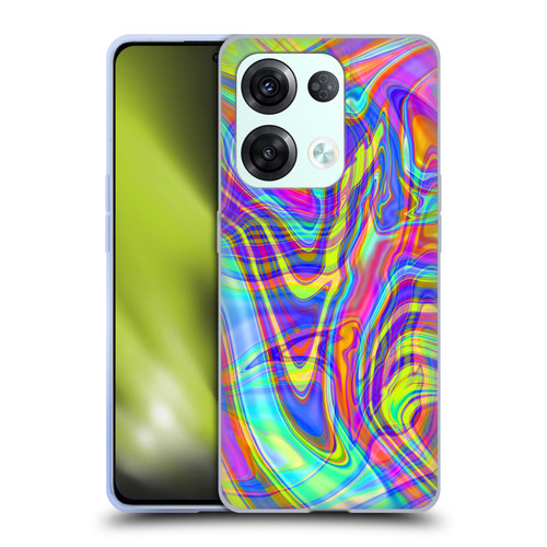 Suzan Lind Marble Illusion Rainbow Soft Gel Case for OPPO Reno8 Pro