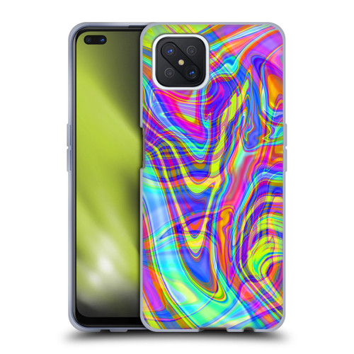Suzan Lind Marble Illusion Rainbow Soft Gel Case for OPPO Reno4 Z 5G