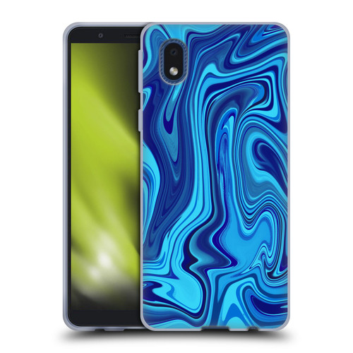 Suzan Lind Marble Blue Soft Gel Case for Samsung Galaxy A01 Core (2020)