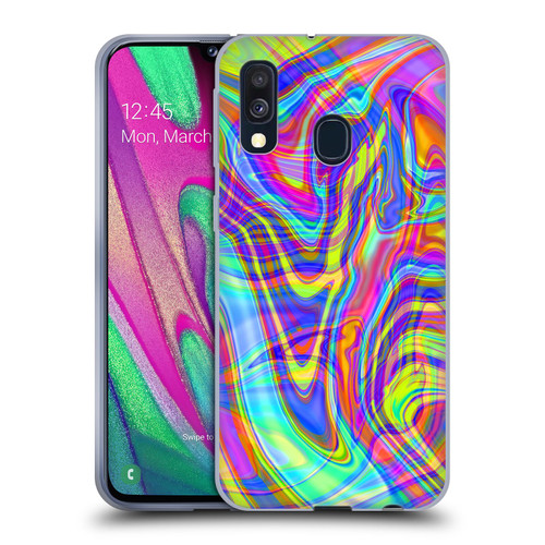 Suzan Lind Marble Illusion Rainbow Soft Gel Case for Samsung Galaxy A40 (2019)