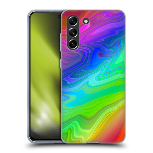 Suzan Lind Marble Rainbow Soft Gel Case for Samsung Galaxy S21 FE 5G