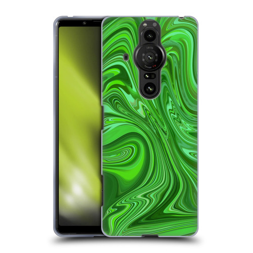 Suzan Lind Marble Emerald Green Soft Gel Case for Sony Xperia Pro-I