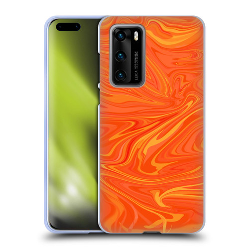 Suzan Lind Marble 2 Honey Orange Soft Gel Case for Huawei P40 5G