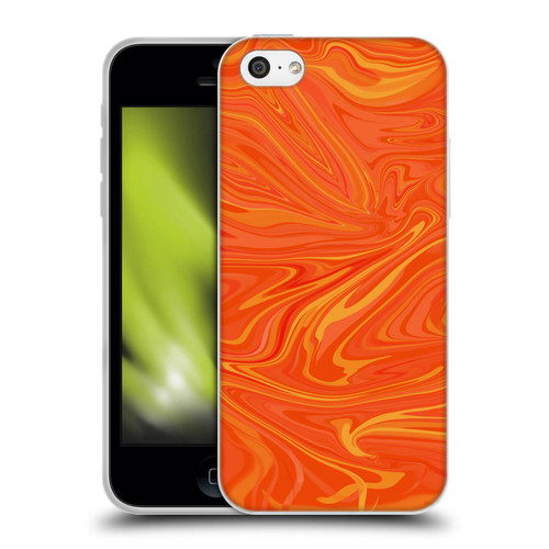 Suzan Lind Marble 2 Honey Orange Soft Gel Case for Apple iPhone 5c